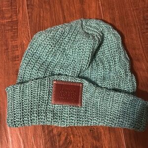 OS Love Your Melon knit hat in teal